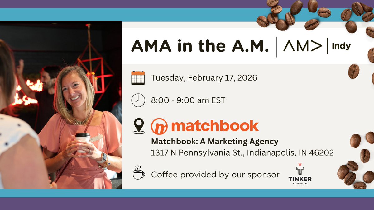☕ Join us for AMA in the A.M.
📅 Feb 17 | 8–9 AM
📍 Matchbook Agency
🎟️ eventbrite.com/e/ama-in-the-a…