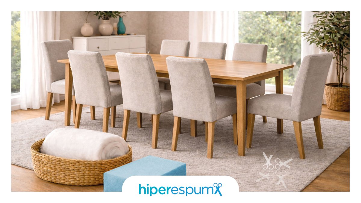 hiperespuma's tweet photo. 🍽️ Las sobremesas largas merecen asientos cómodos.
Renueve sus sillas con:
🔹 Espuma a medida - soporte
🔹 Rollo de fibra - más mullido
Más confort para el día a día 👉
Espuma: https://t.co/t8Yz30I0Ik
Fibra: https://t.co/IHWtAFzkJ5
#EspumaAMedida #RenovarSillas #Hogar https://t.co/L3FtbEqVYz