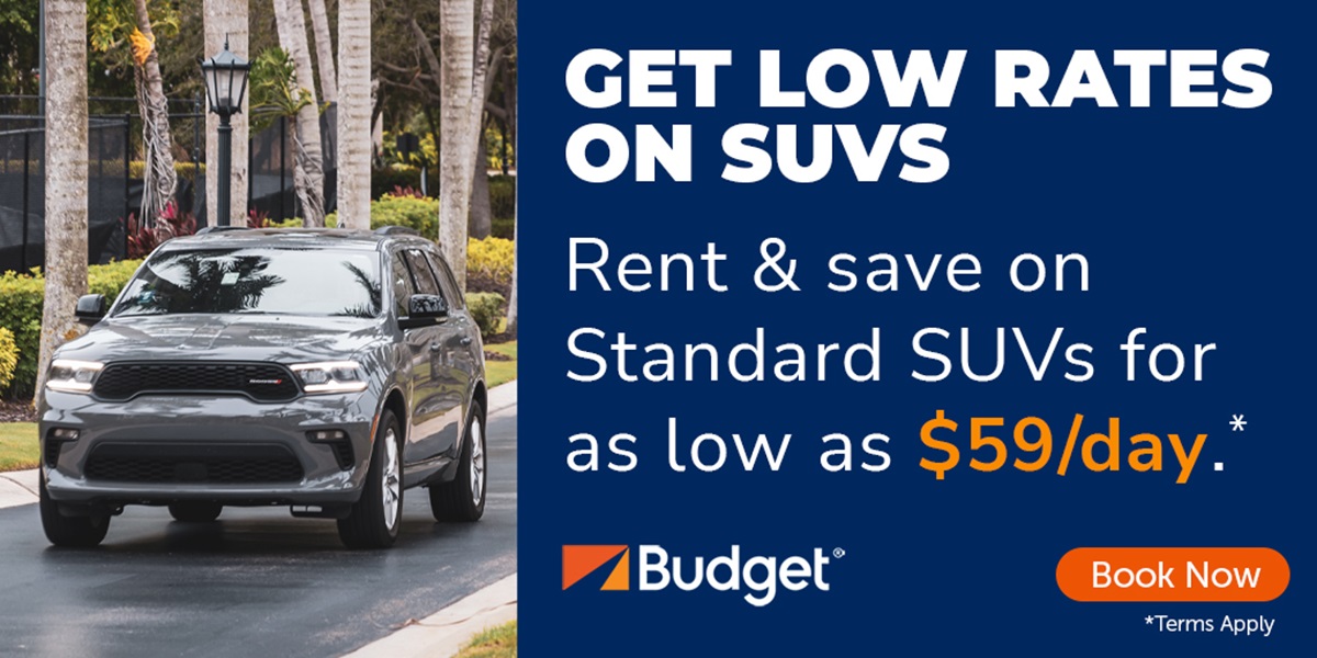 Big savings for your next adventure! Rent a spacious SUV with your Budget NAHB Member Savings Program for just $59/day using code MUWZ055 until March 25. Ideal for family trips, ski weekends, or holiday travels. Book yours today!