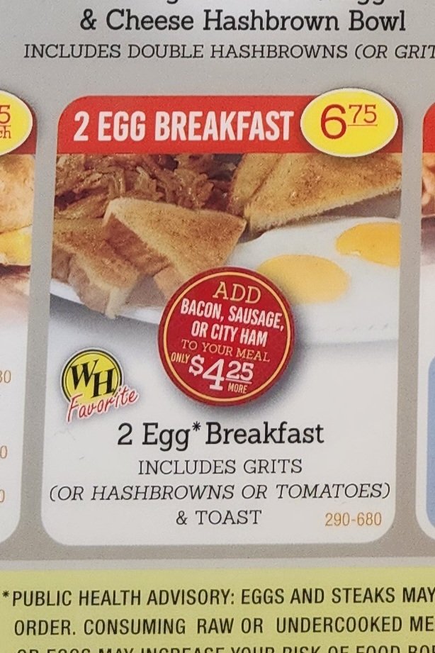 $12 for an All-Star Special and you're charging me $5 for meat that used to come on a regular 2 Egg Breakfast not 2 months ago?

No need to count your days, <a href="/WaffleHouse/">Waffle House</a>. You're already dead to me. I'm SO mad and I'm not even joking.