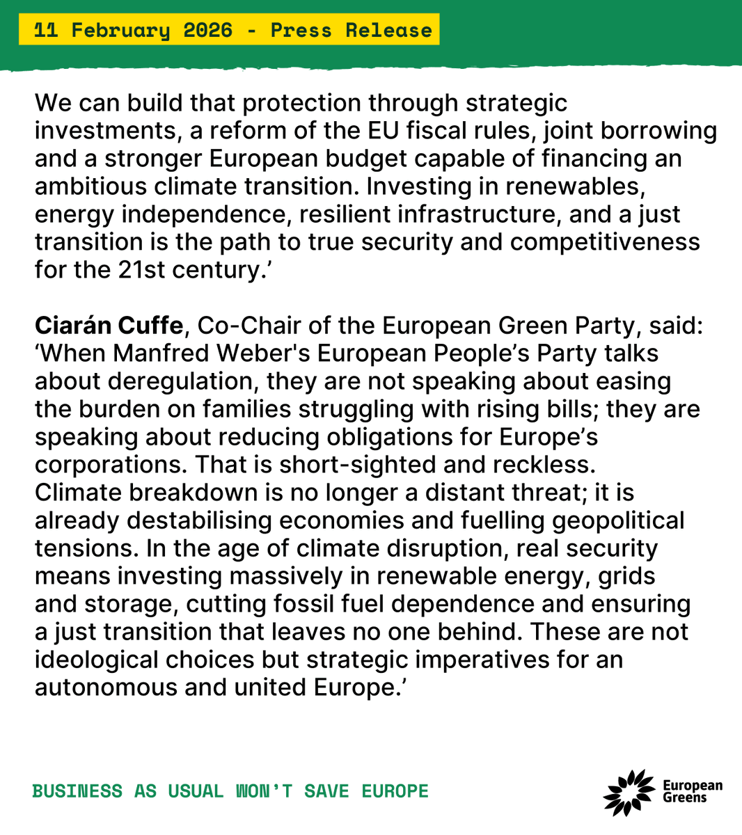 European Greens tweet media