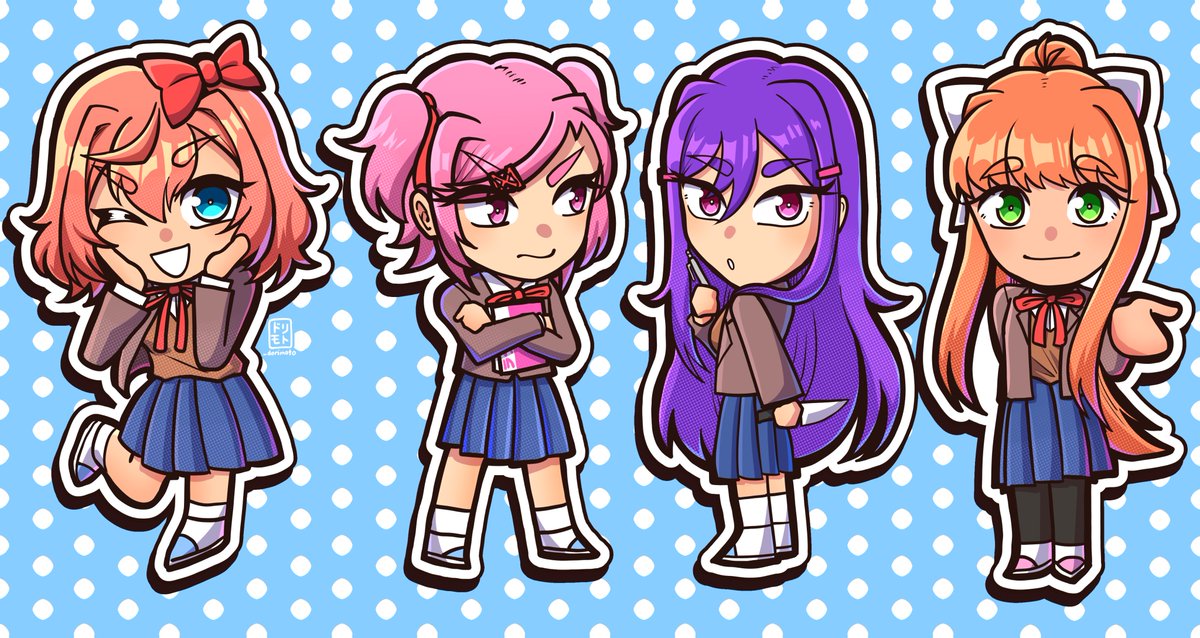 chibi dokis i'll turn into stickers in the future!

#ddlc