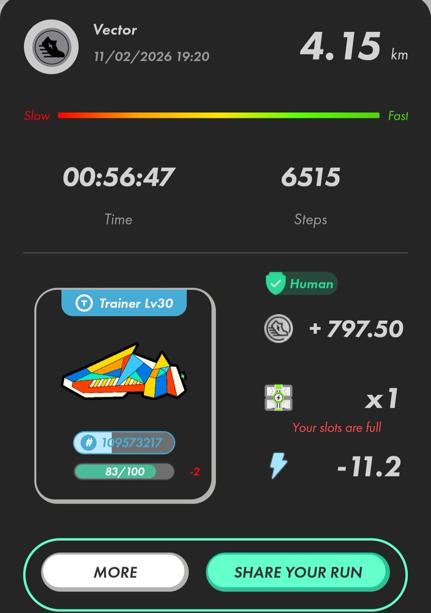 Vector3nn's tweet image. 本日の STEPNGO &amp;amp; OG
日課完了❗

Goodnight😴
#STEPN
#STEPNGO