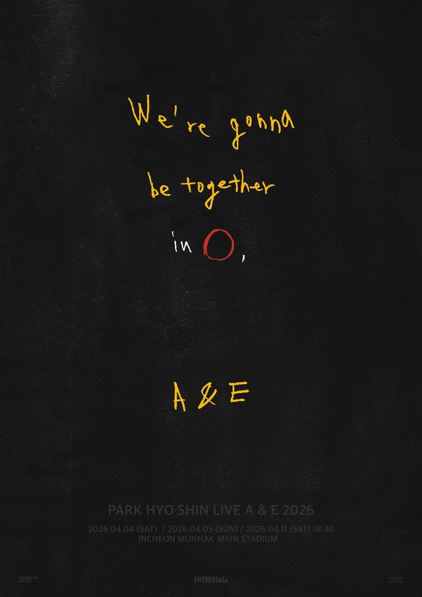 대장 7년 만의 단콘이라니!! 무조건 예매 성공하자!!
박효신 콘서트 'PARK HYO SHIN LIVE A &amp; E 2026'