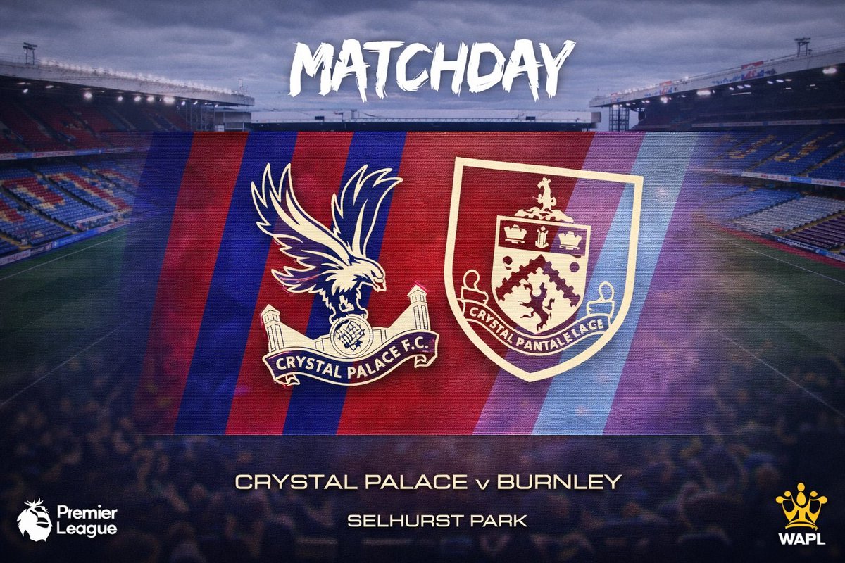 WeArePLeague's tweet image. ◉ Premier League • Rodada 26 

Matchday 

🕟 4:30pm 

🏟 Selhurst Park 

🟦 Crystal Palace v Burnley 🟪 

📺 TNT Sports UK 🇬🇧 • Disney+ 🇧🇷 

🏆 #PremierLeague 

#WithPride 

#CRYBUR 

#WAPL