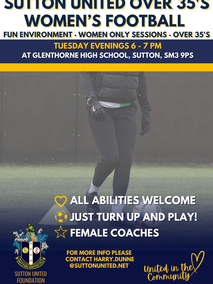Anthillmob74's tweet photo. Women’s Football Sessions 

#sutton #suttonunited #football #womensfootball https://t.co/8rKDLAwpuV