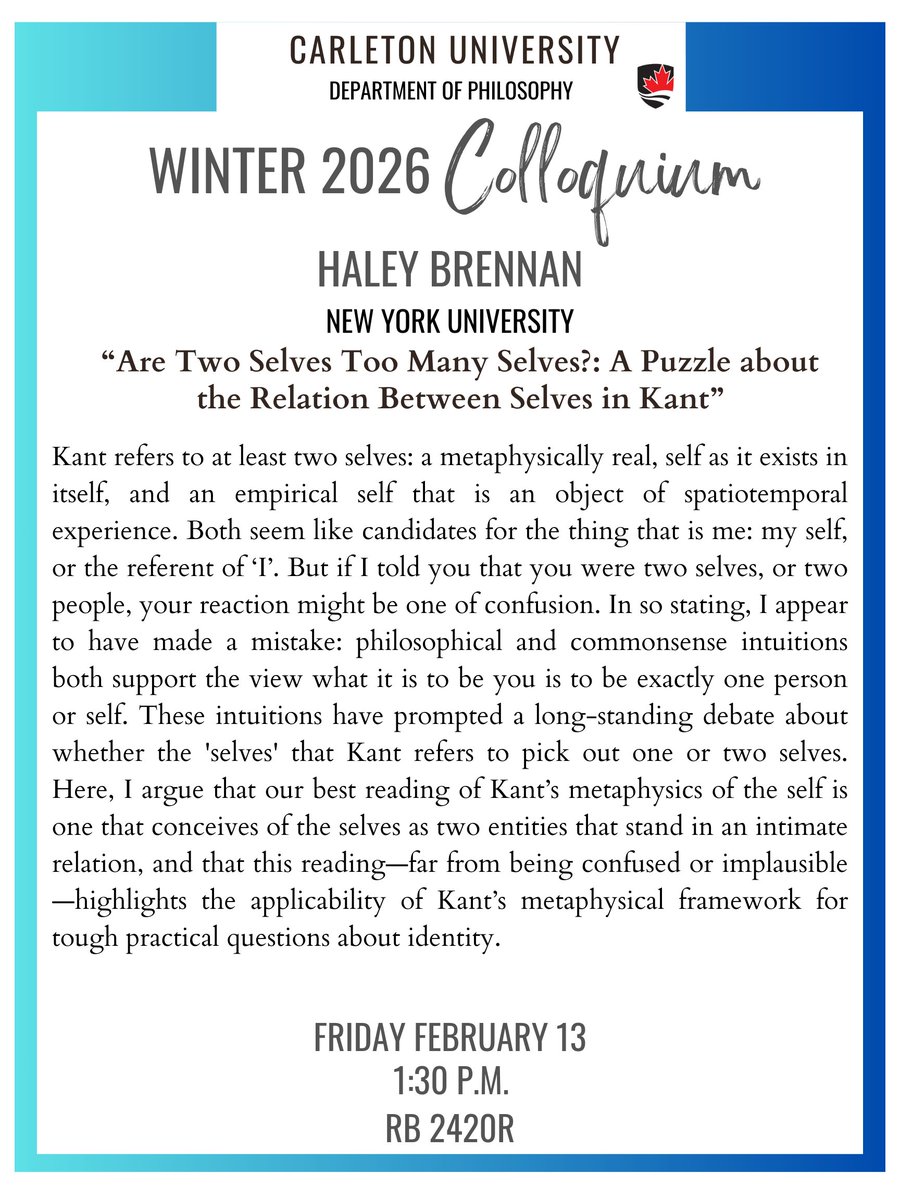 Carleton University Philosophy tweet media