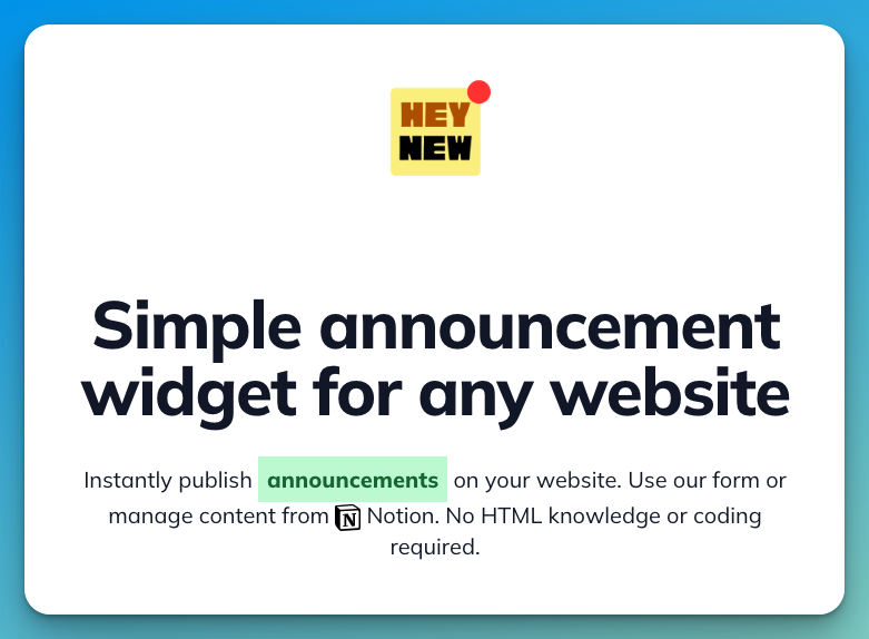 <a href="/tdinh_me/">Tony Dinh</a> You've vibe coded that latest awesome feature!
You release it!
You check your analytics!
And...
Crickets.

Here's the missing step: telling your users about it! But here's the problem:

- Not everyone's on your 'product announcement' email list. 
- And not all emails end up in