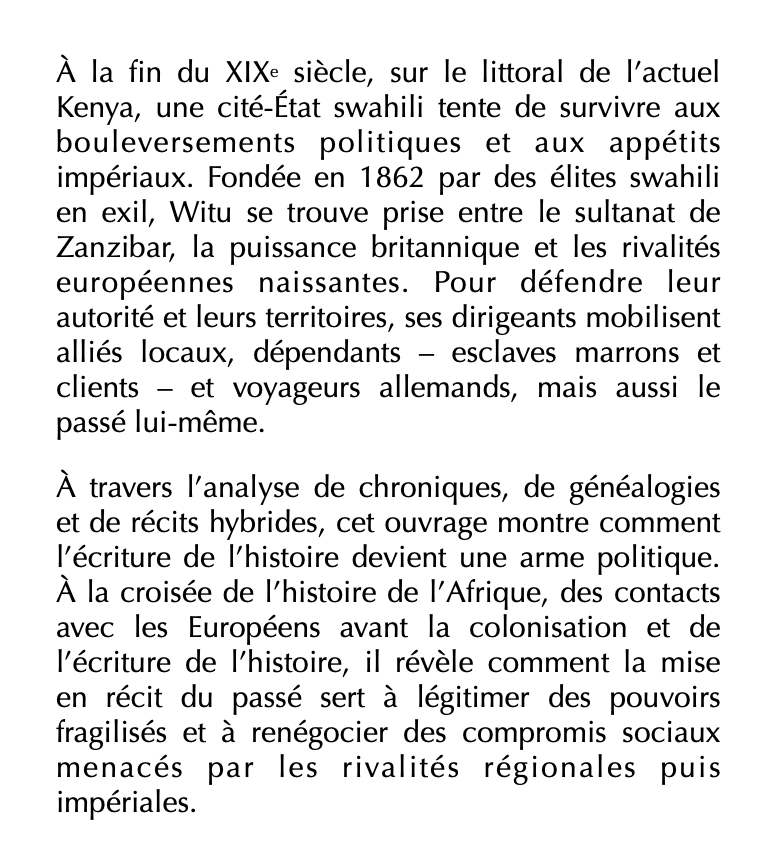 flr_louis's tweet photo. Clélia Coret - Écrire l'histoire sur la côte est-africaine au XIXe siècle

Pouvoirs, territoires et usages du passé

À paraître le 26 février aux Éditions de la Sorbonne https://t.co/BXre7dtmiv