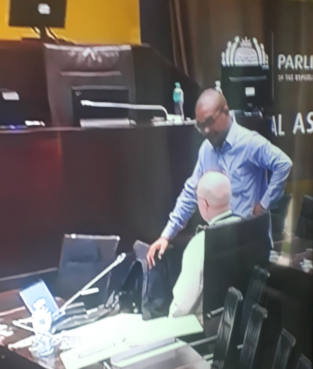 Caption this Picture...

Paul O'Sullivan and Mr Fadiel Adams, National Assembly, Party: National Coloured Congress. #AdHocCommittee #MadlangaCommission