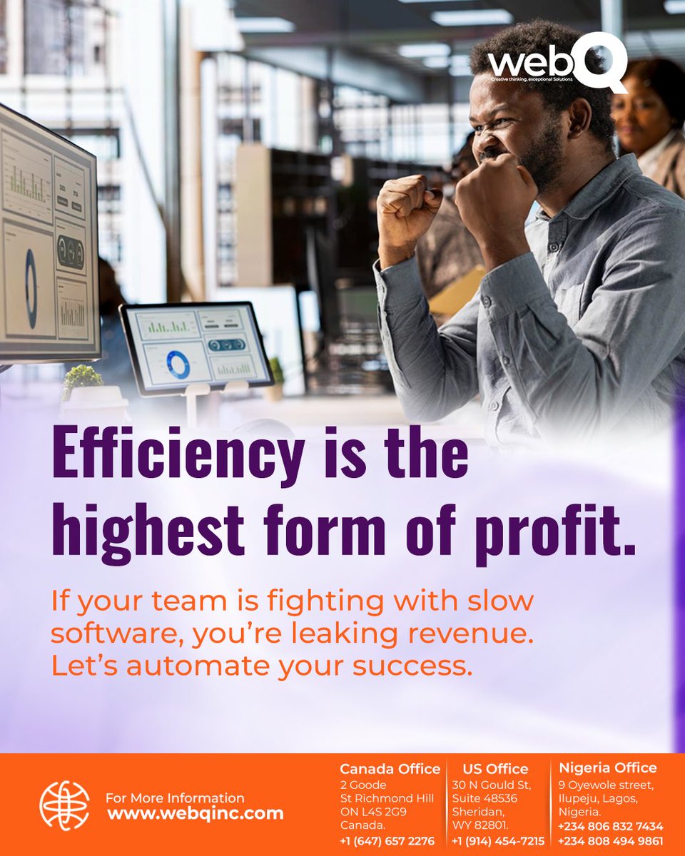 WEBQInc's tweet photo. Every second your team spends on a "glitch" is money out of your pocket. 

IT Consulting from WebQinc turns your tech into a profit engine.

~
#businesstips #webqinc https://t.co/Q4hbhX7ZdS