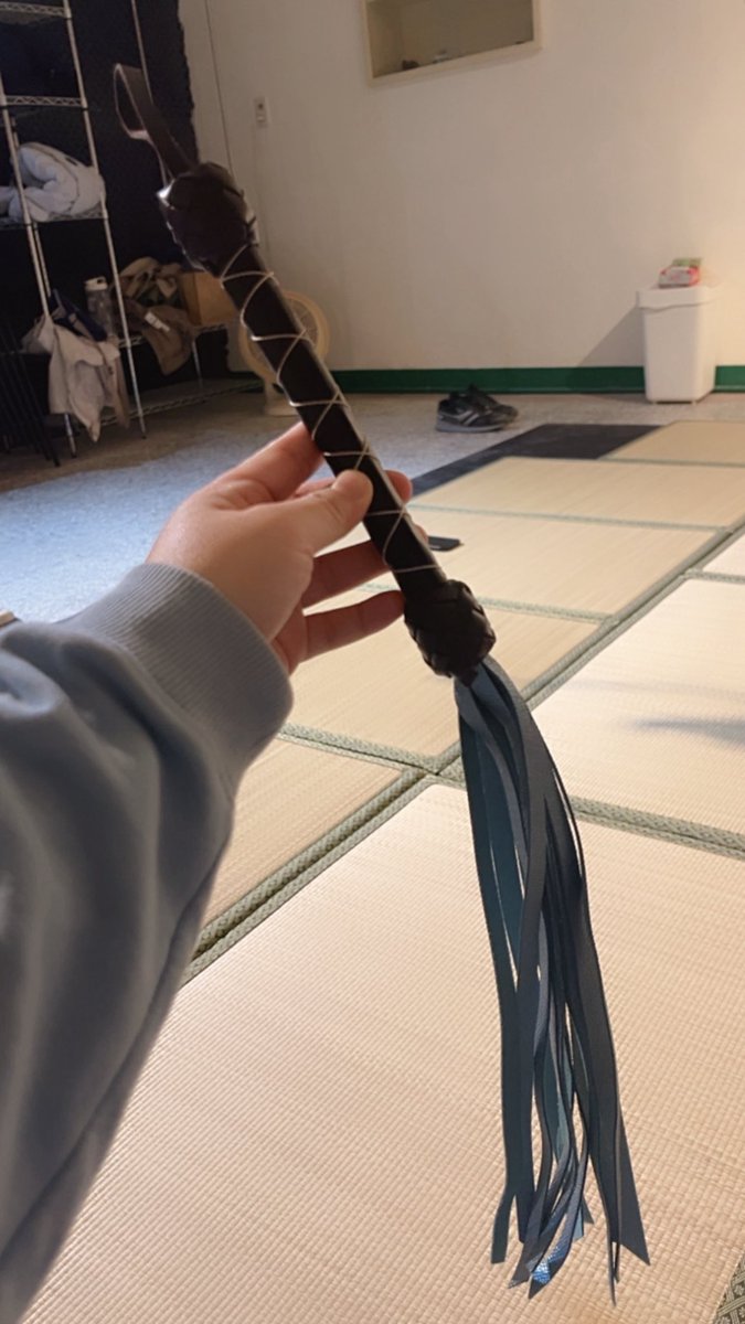 人生第一把散鞭
好喜歡握柄散發的牛皮香味❤️

我真的要轉職SW了嗎ε-(´∀｀; ) https://t.co/ghCLIkQESO