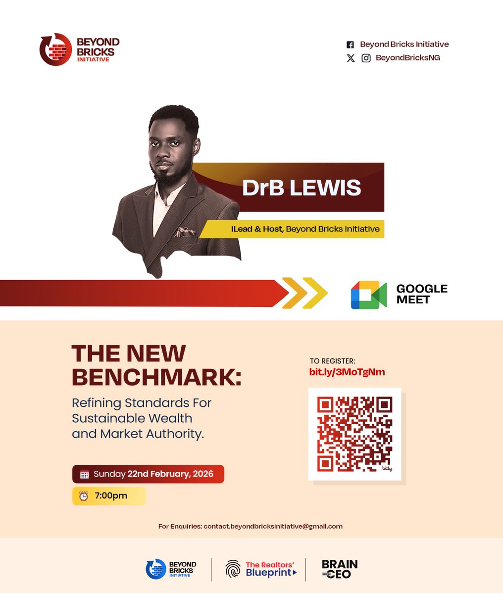 Wealth and authority are outcomes of the quality of thinking, systems, and execution you commit to daily.

You don’t rise to your goals.
You fall to your standards.

The New Benchmark
Sun, 22nd Feb | 7PM | Google Meet 

Register Here: bit.ly/3MoTgNm