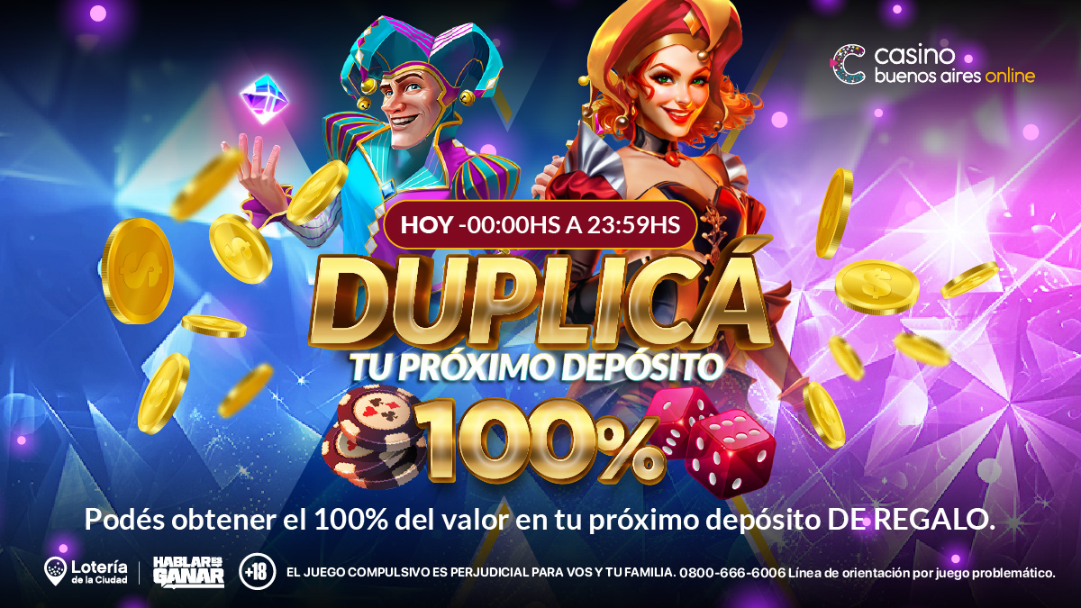 🔥 Duplicá tu próximo depósito 100% de regalo 💰
💳 Depósito mínimo $50.000 | Tope $100.000
👉 ¡Entrá ahora y aprovechalo!
+18 Jugá responsablemente
#CasinoBuenosAiresOnline #PromoOnline