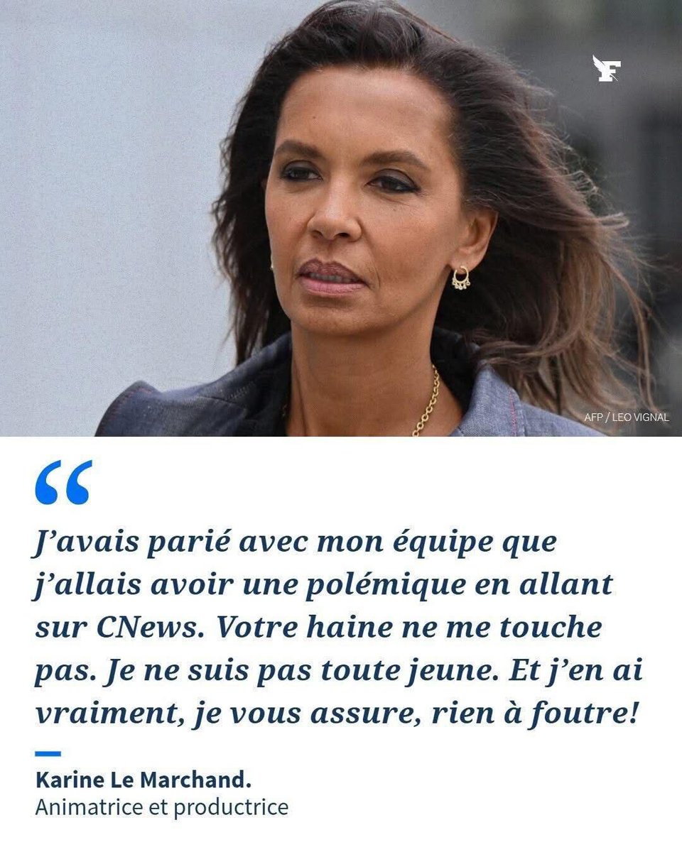 Bravo à elle, au moins ça prouve que c'est une femme libre, et on est libre de s'exprimer avec qui on veut !!! 👏🏻🇫🇷