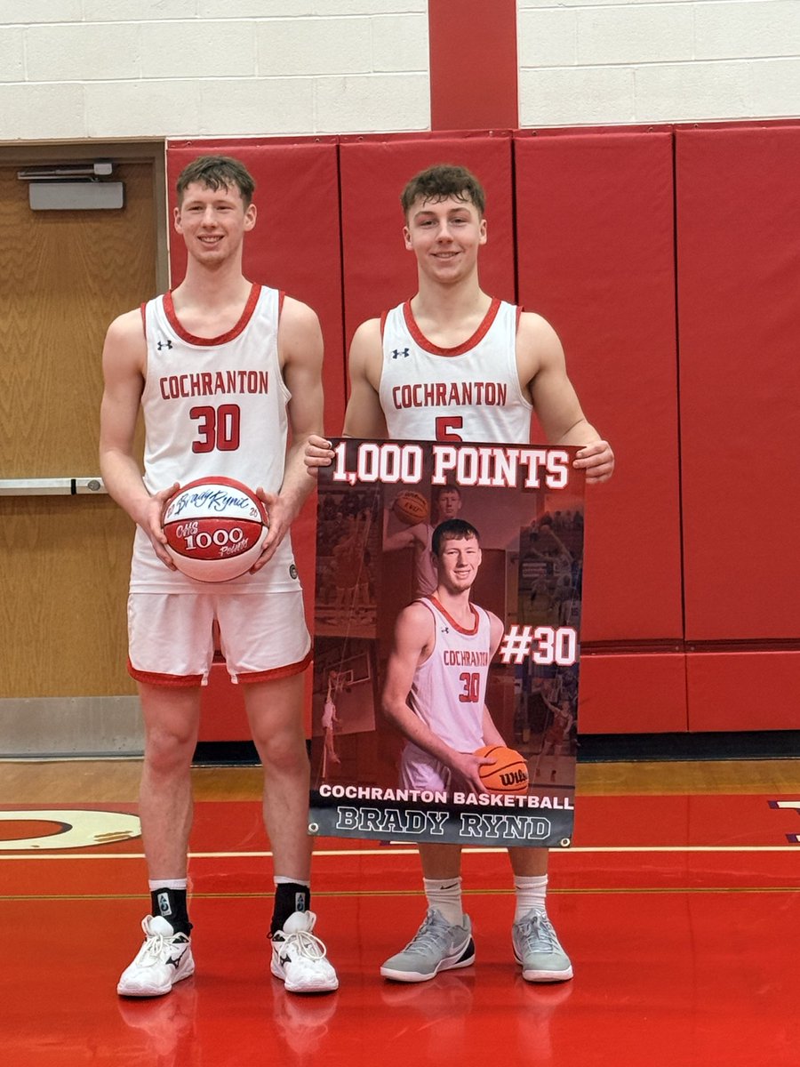 BrooksRynd's tweet photo. Great night last night Brady Rynd scored his 1000th point. https://t.co/7pxhQYVGKt