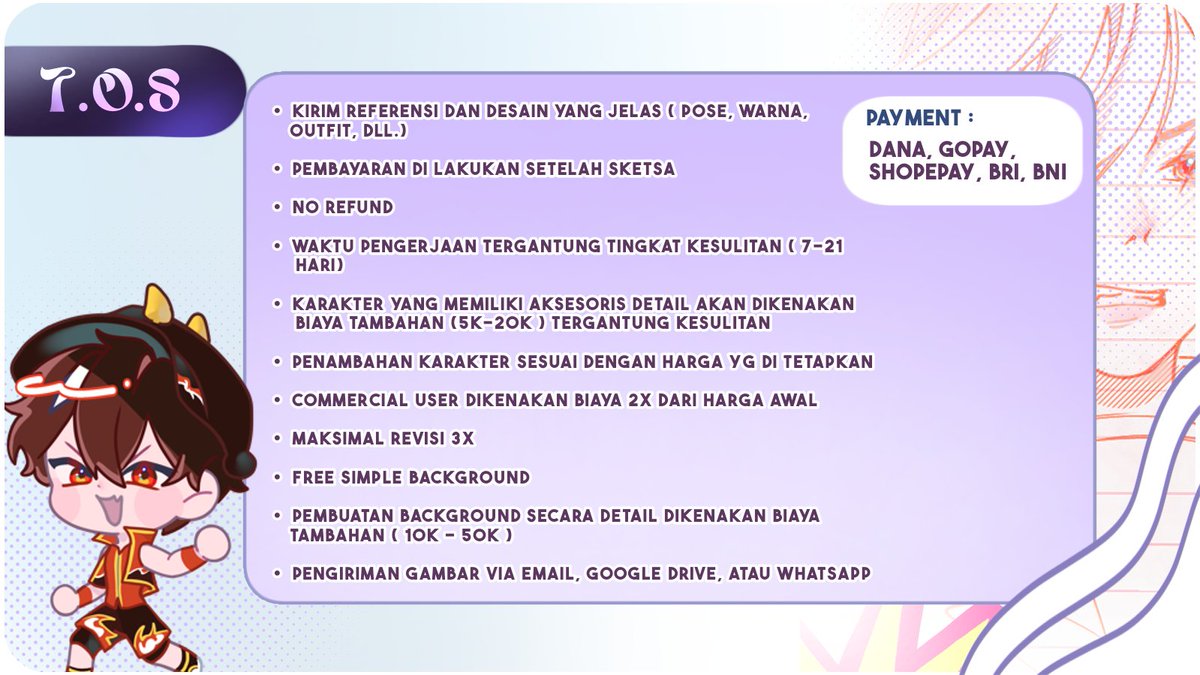 ☄️𝗖𝗼𝗺𝗺𝗶𝘀𝘀𝗶𝗼𝗻 𝗢𝗽𝗲𝗻 ☄️
[🩵+🔁 are very appreciated!]

hello!! i'm opening a commision for local only ya!!
feel free to DMs if you have any question꒰⁠⑅⁠ᵕ⁠༚⁠ᵕ⁠꒱⁠˖⁠♡

#opencommission #artidn #zonakaryaid