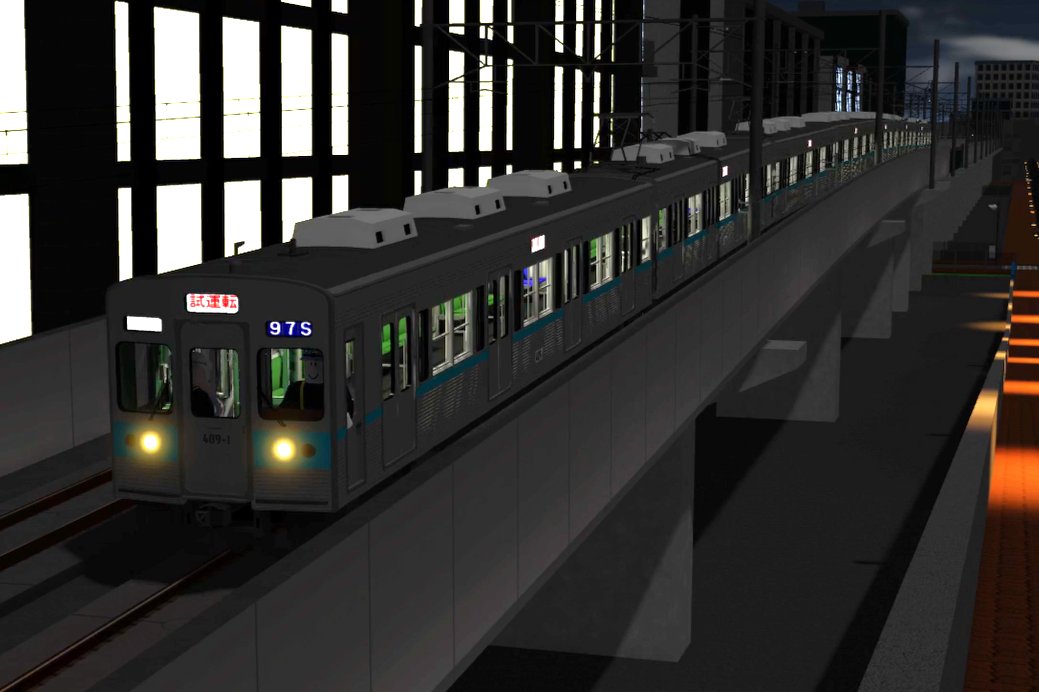 YD_03_'s tweet photo. 本日の #東洋メトロ の運行では、なんと史上初！？の09Fによる修繕明け試運転が行われました😊📸
今回は珍しく終車後での運行となったのにも関わらず、大勢の方が沿線でスクリーンショットを撮る様子はまさに異様そのもの...
今回の修繕ではとくに改造は行われていないようです。
#東洋フォトニュース https://t.co/mcZYT0T7RD