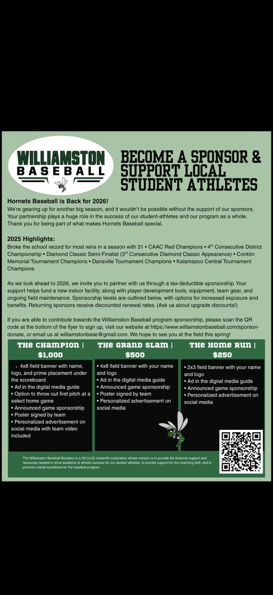 Williamston Baseball tweet media