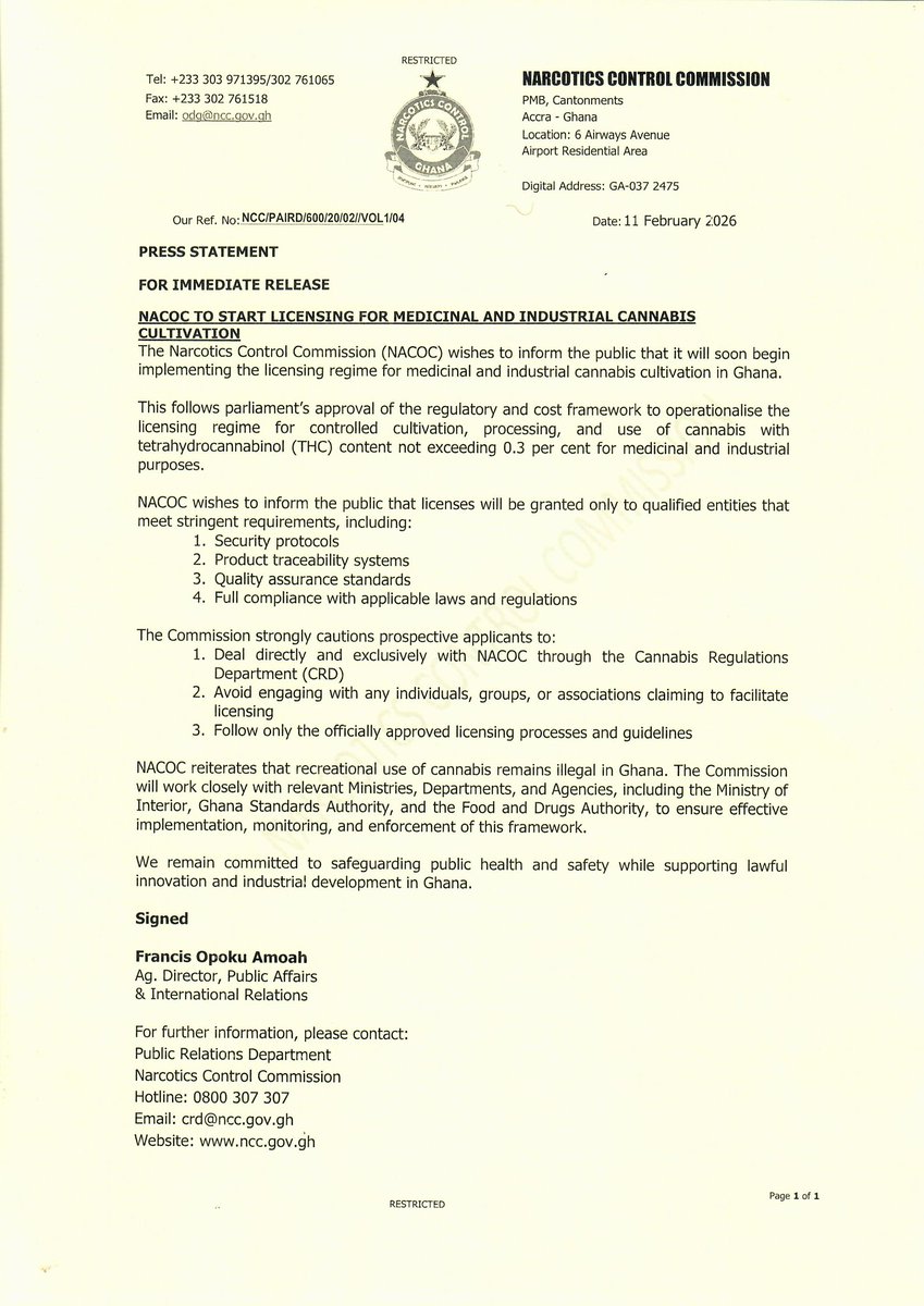 Narcotics Control Commission - Ghana tweet media