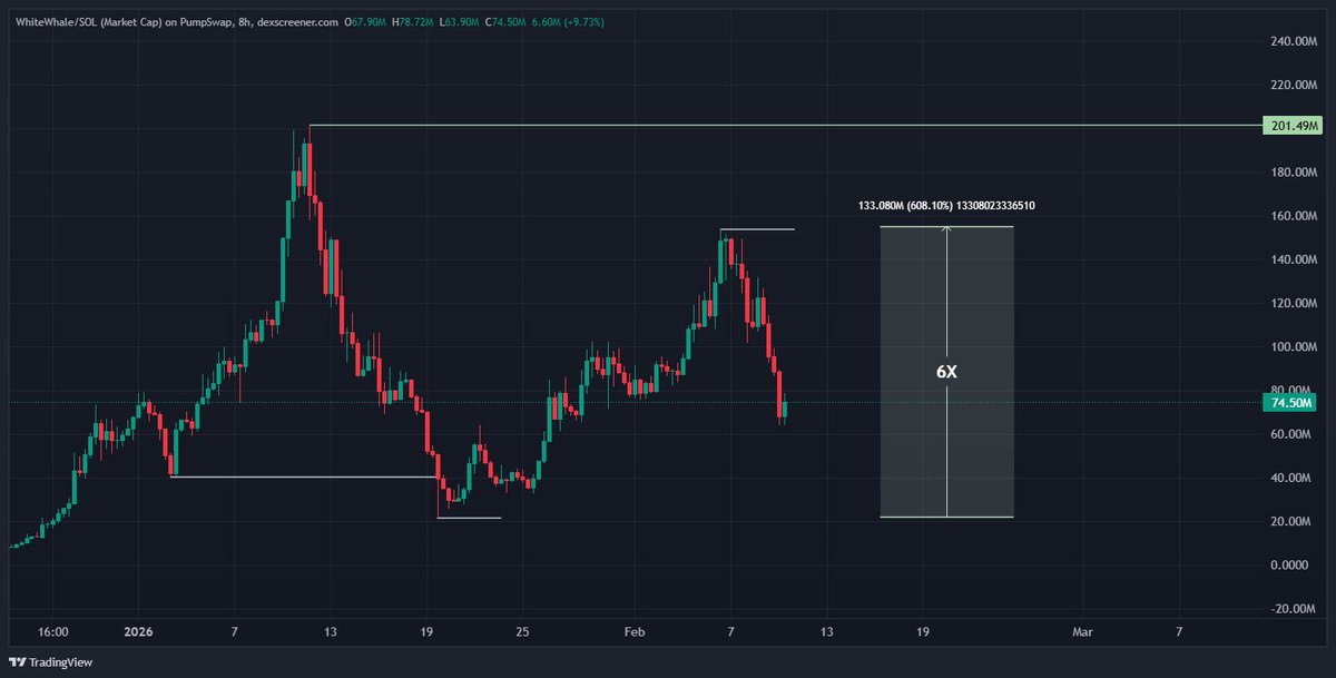 cryptodzilla's tweet image. $WHITEWHALE 

since Jan 14 BTC dumped from 98k to 60k
Whitewhale cratered from 80M to 20 then ripped to 150M for 6X, while the king stays in the mud.

Our edge right there, trenchers never die.

Quiet conviction here - ask away, anon.