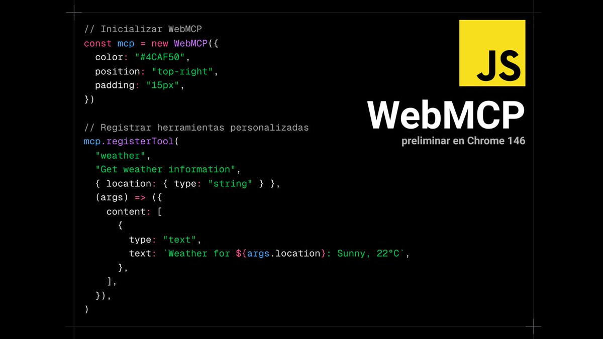 ¡La web va a cambiar para siempre con WebMCP!

Un estándar abierto para que los agentes de IA no “hagan clics”… sino que hablen directamente con tu web.

Sin scraping del DOM. Sin automatizaciones frágiles.
Con herramientas estructuradas.
