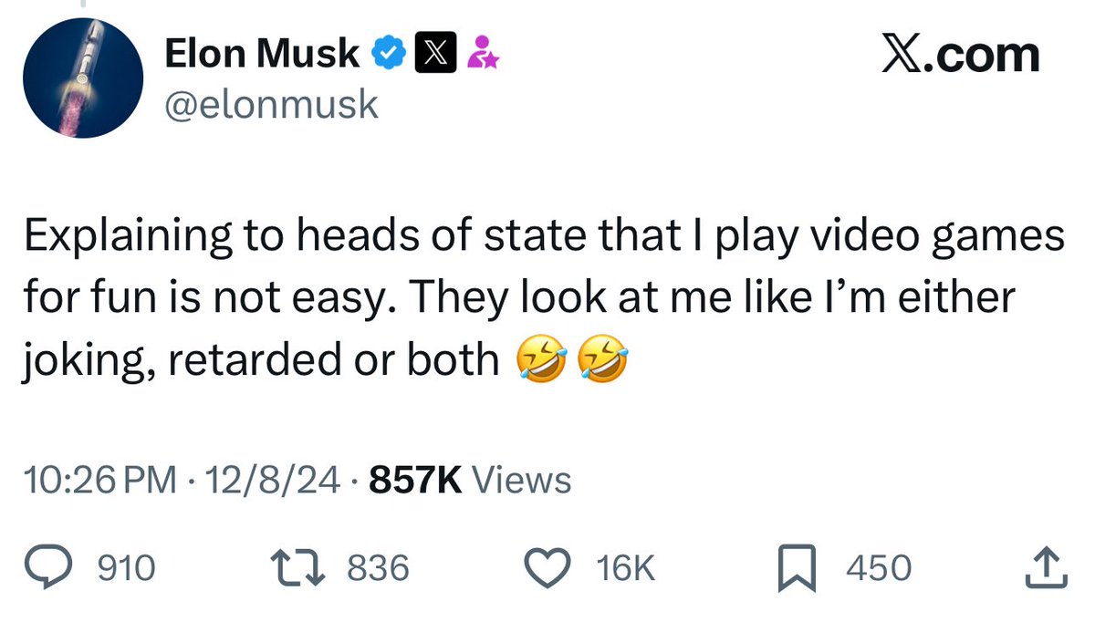 Many demons await you Bearly Legal! The public wants a fight in the arena. Fair and square. <a href="/elonmusk/">Elon Musk</a> it’s time to get less retarded! And play some video games. No slacking please! Are you not entertained yet?