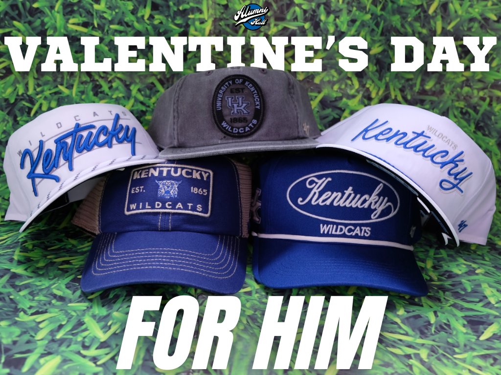 AlumniHallUK's tweet photo. Valentine's gift for him ✔️
Fresh Kentucky lid ✔️ 
That's a win for everyone! Available now in-store and online. 
#BBN https://t.co/Gbw0IUOXon