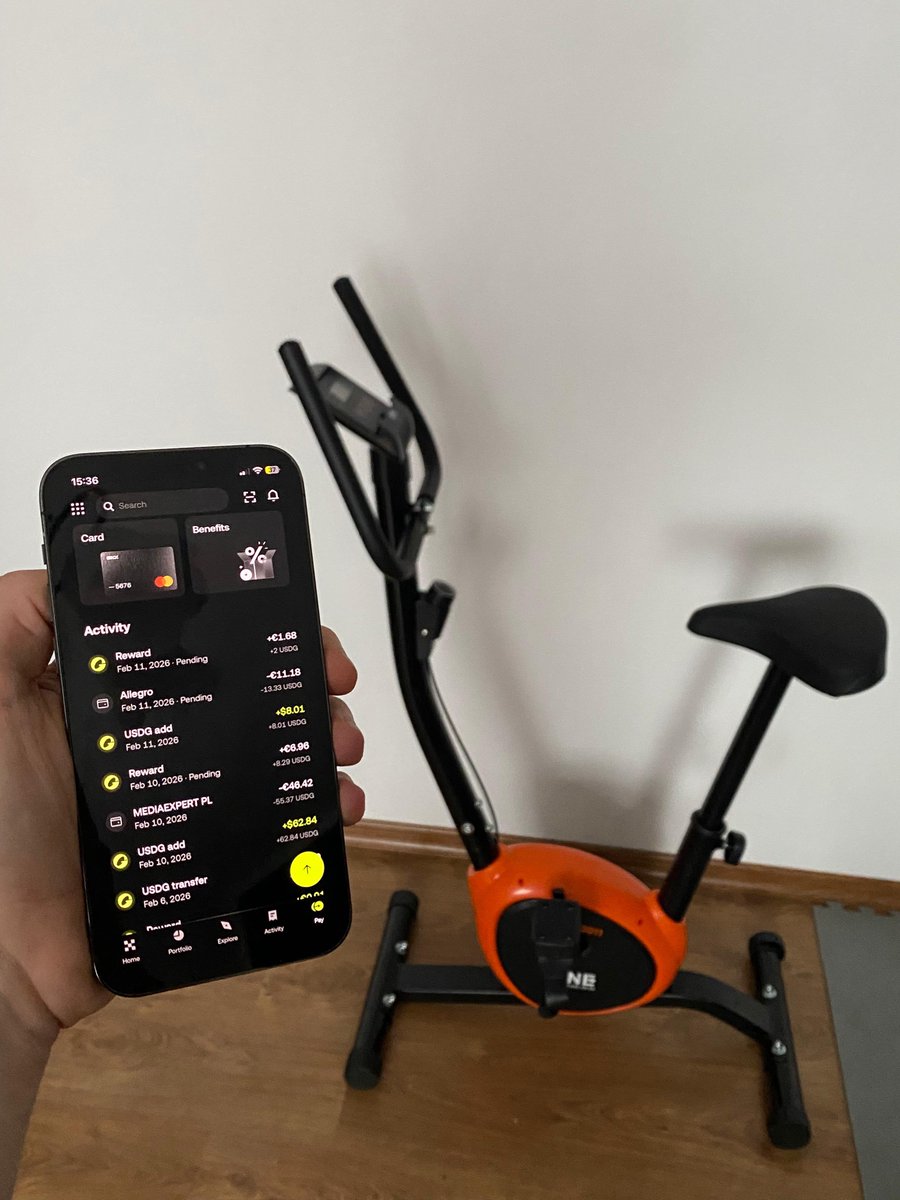DawidBorowieck1's tweet image. Better blood flow, better cash flow.💪🏻💸
Grabbed this bike on discount, paid via my OKX card and earned cashback.
Fitness + finance in one move.
Crypto isn't the future, it's everyday life❗️
#PaidWithCrypto