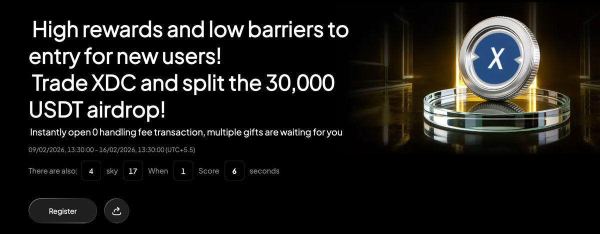 WEEX Introduces Zero-Fee Event for $XDC Traders

🔥 Zero-fee advantage
💰 Competitive USDT rewards
📈 Expanding exchange support

📄: techflowpost.com/en-US/newslett…

#XDC #WEEX #CryptoMarket #Blockchain #USDT  #ZeroFees #Rewards #Tokenization

<a href="/XDCNetwork/">XDC Network</a> <a href="/WEEX_Official/">WEEX</a>