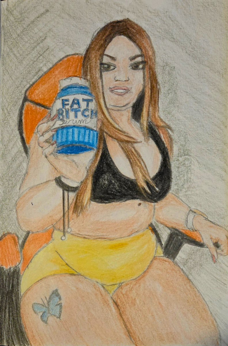 FlubbedGub's tweet photo. A full color page of this woman I saw in some sort of supplement ad. #fatbitchserum #eliteballknowledge https://t.co/hEUA1iISCO