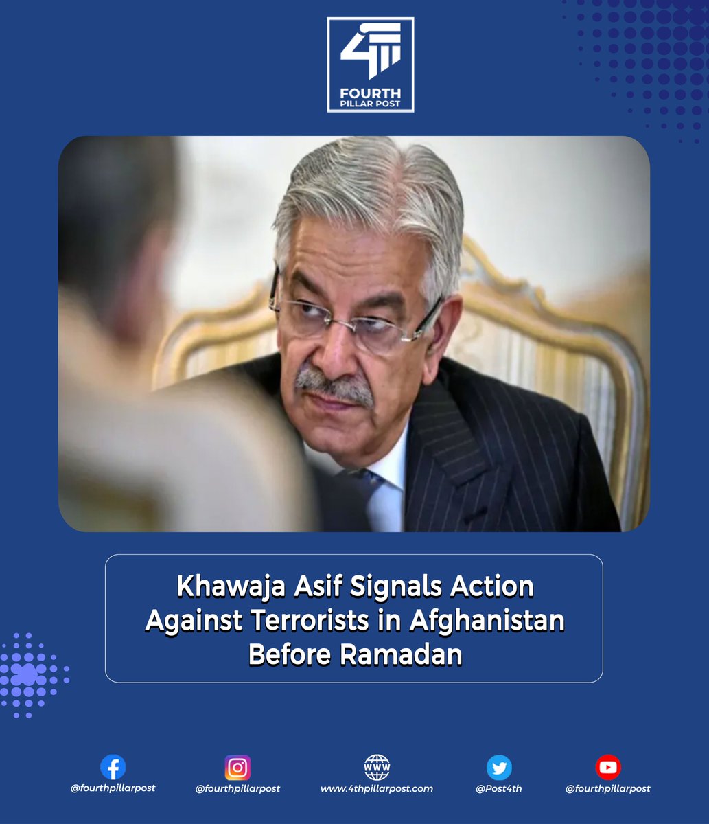 Defense Minister Khawaja Asif warns terrorism from Afghanistan will be addressed before Ramadan. He emphasizes sacrifices of 3,141 martyrs in the past five years and calls for national unity over politics. #KhawajaAsif #PakistanDefense #AfghanistanTerrorism