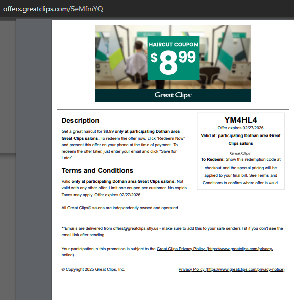 Great Clips Coupons May 2026 ($8.99 &12.99 Off) tweet media
