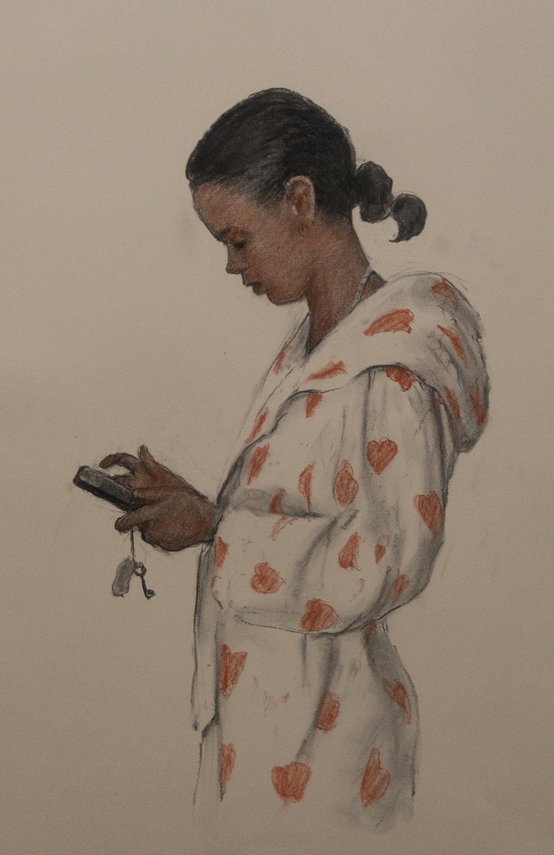 from a photo, crayon.

#artist #crayon #art