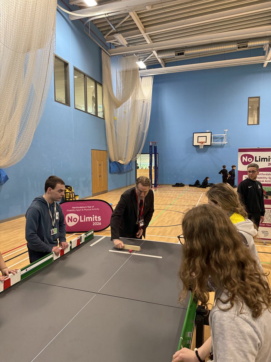 hertslieutenant's tweet photo. Enjoying the ⁦@LordsTaverners⁩ table cricket competition at ⁦@BeaumontSchool1⁩. Great to see 5 schools really engaged in the matches. https://t.co/OKnM7gyEKg