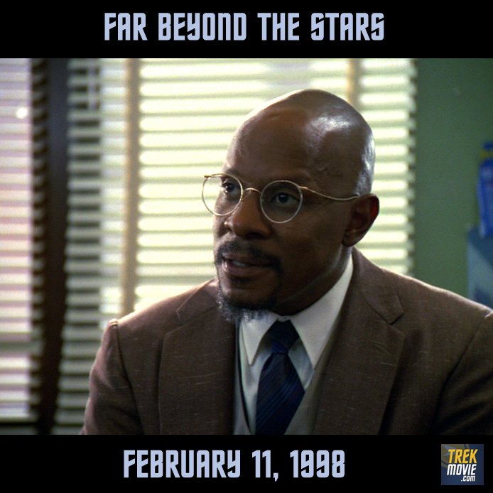 OTD, the DS9 episode "Far Beyond The Stars," in which Sisko has a vision from the Prophets of himself as Benny Russell, a science fiction writer fighting for civil rights in the 1950s, writing about the commander of a space station. Directed by Avery Brooks. 
#StarTrek
