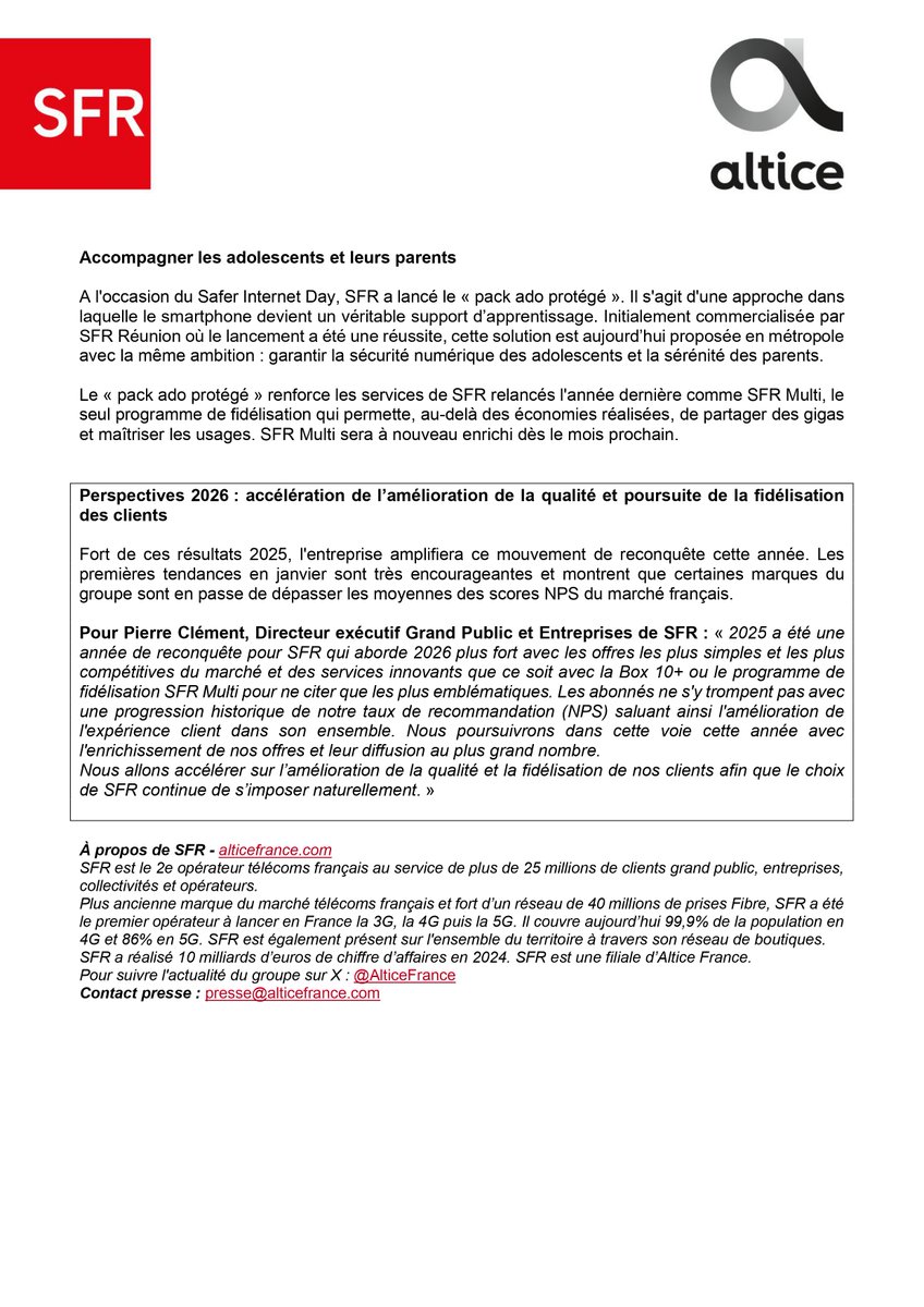 Altice France tweet media