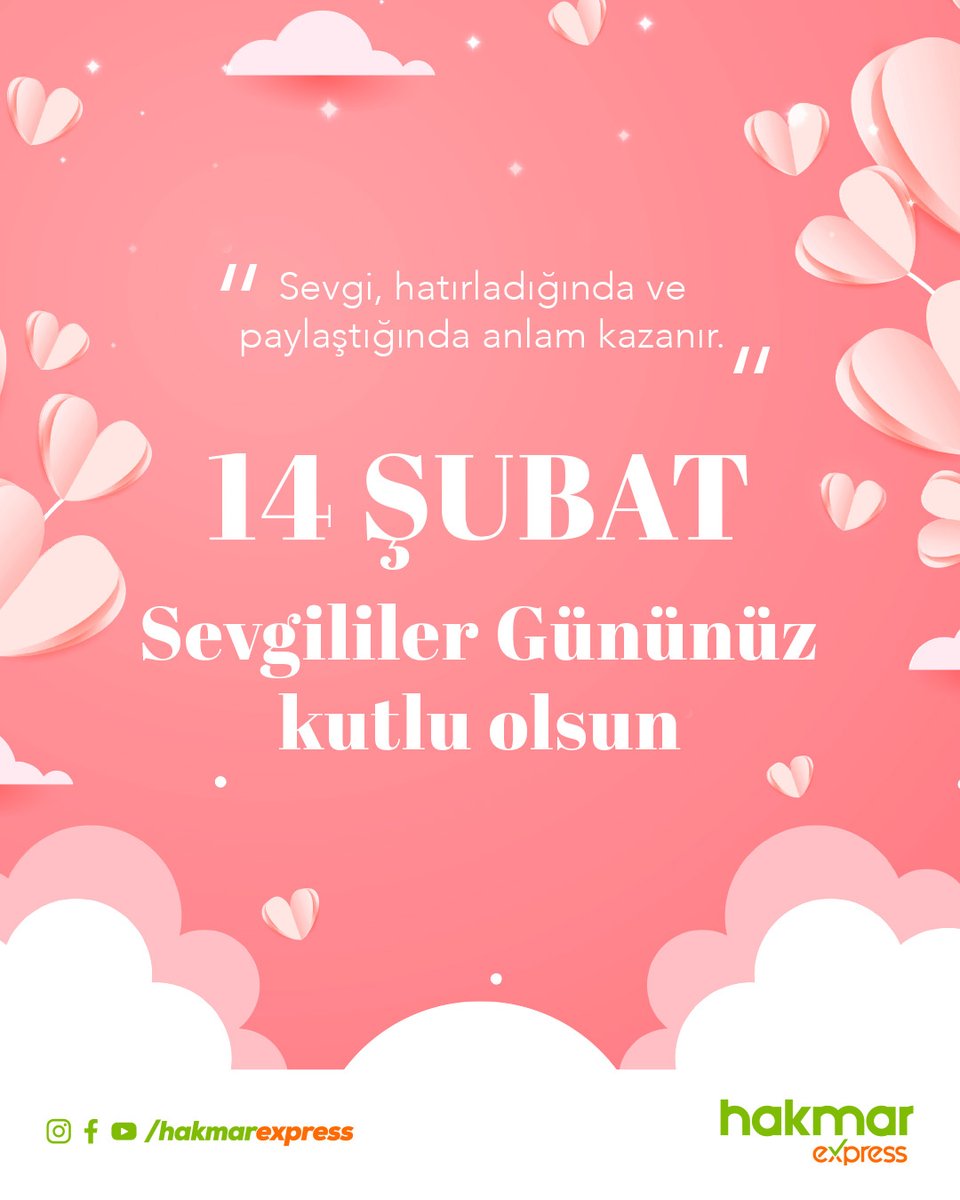 hakmarexpress's tweet photo. "Sevgi hatırladığında ve paylaştığında anlam kazanır."

14 Şubat Sevgililer Gününüz kutlu olsun 💚

#sevgililergünü https://t.co/lBpIKIDk2o