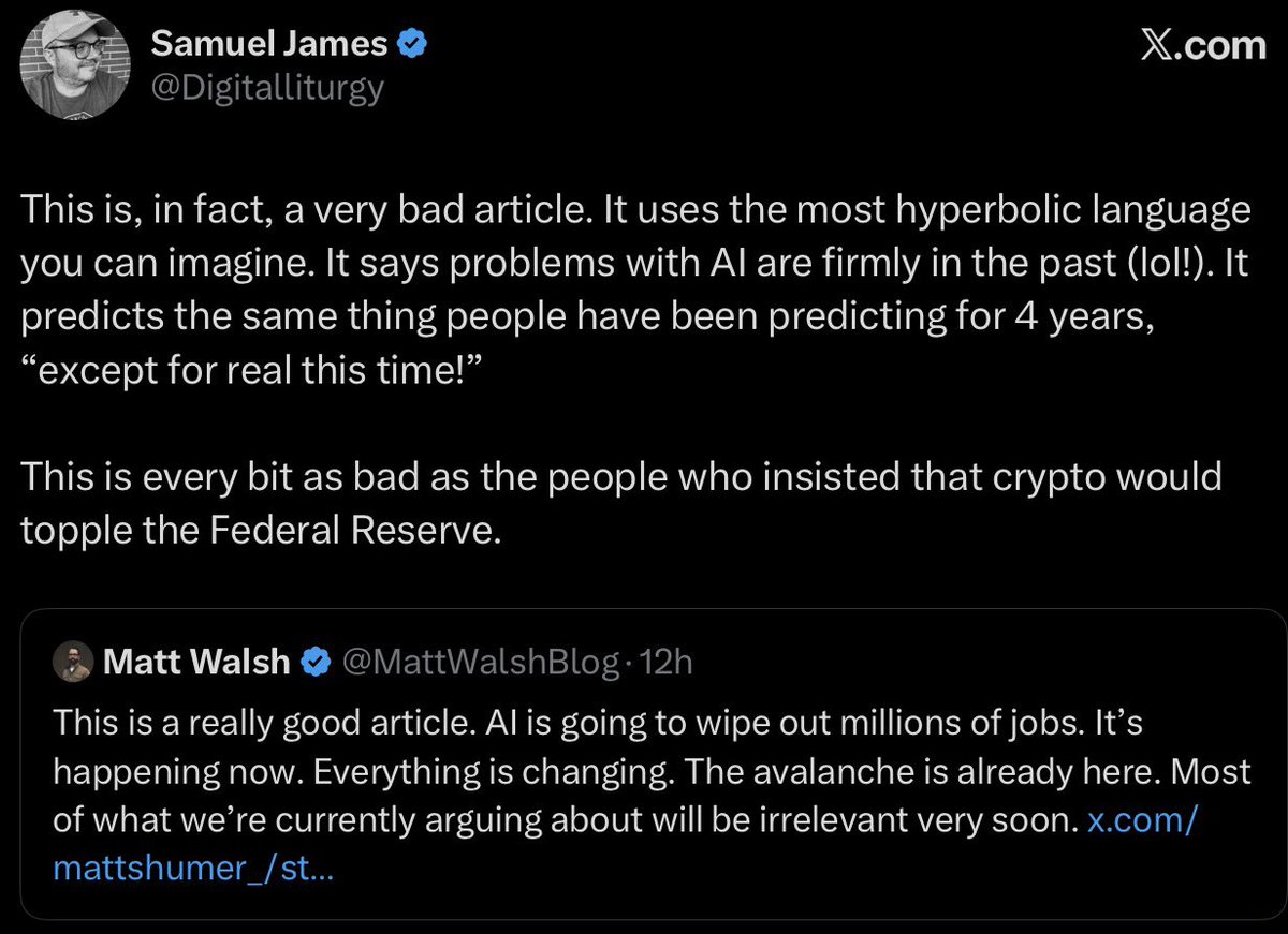 btknisley's tweet photo. @DannySlavich I think Samuel’s take on this (and on most tech stuff) is more correct, @digitalliturgy: https://t.co/VjTvYUkGAw