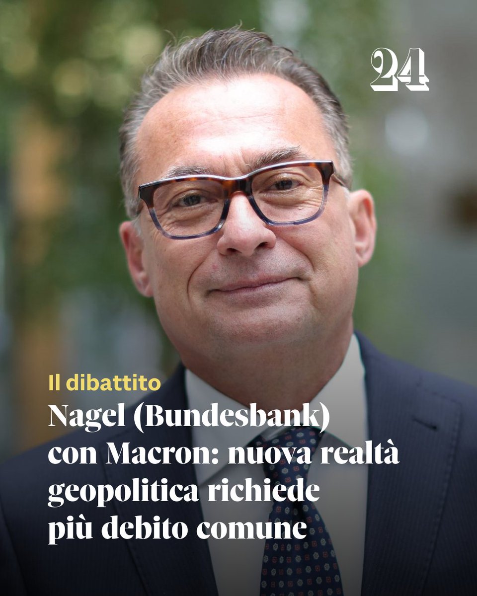 sole24ore's tweet image. ➡️ Leggi l'articolo qui: ilsole24ore.com/art/presidente…

#Nagel #Bundesbank #debito #IlSole24Ore
