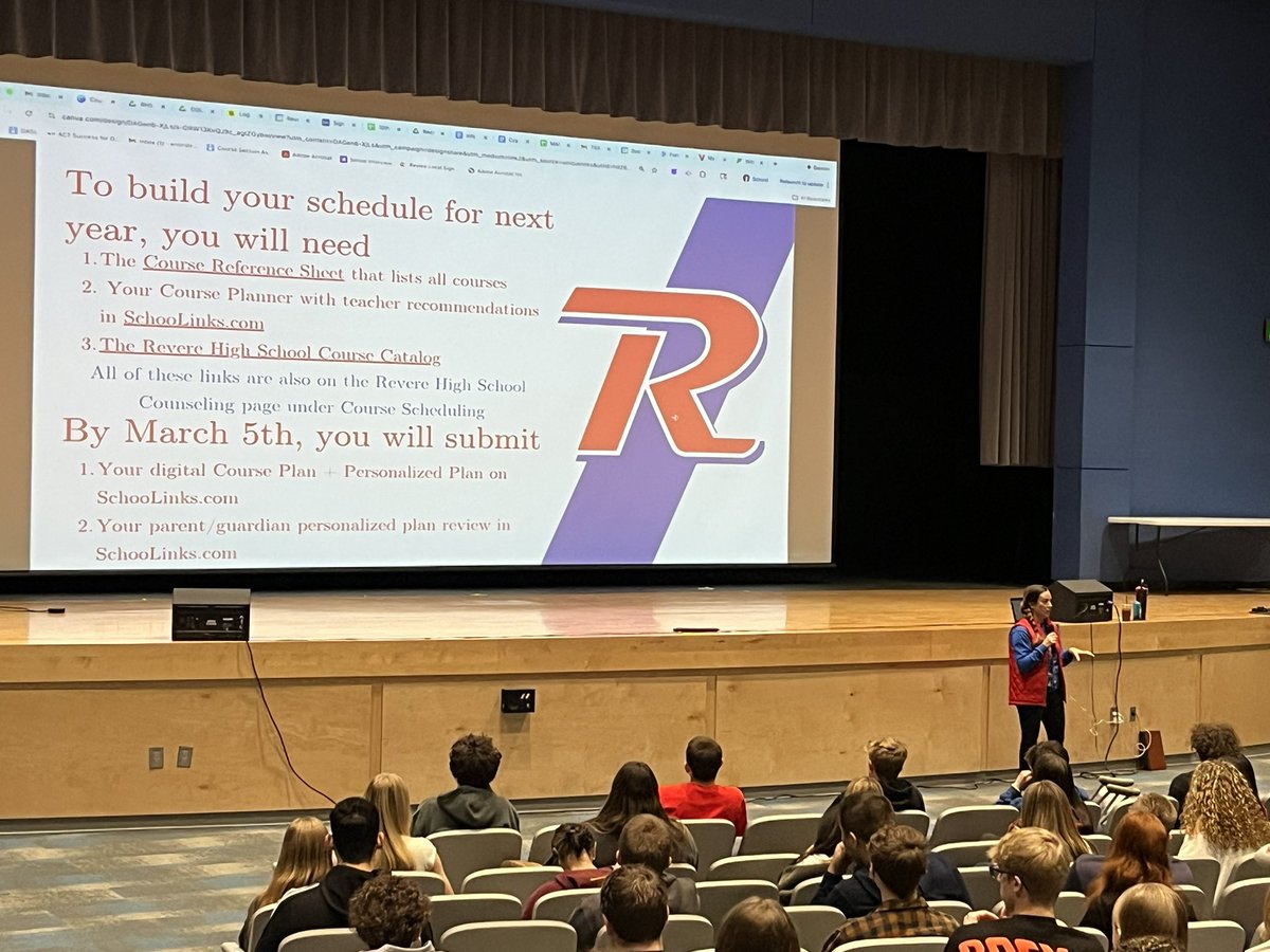 HUGE day @ RHS &amp; <a href="/RevereLocal/">Revere Schools</a> as our <a href="/RevereCounsel/">Revere High School Counseling Department</a> department kicks off the 2026-27 scheduling season with our 9th, 10th, &amp; 11th graders! Parents/guardians I will send everything via ParentSquare this afternoon!! #reverepride