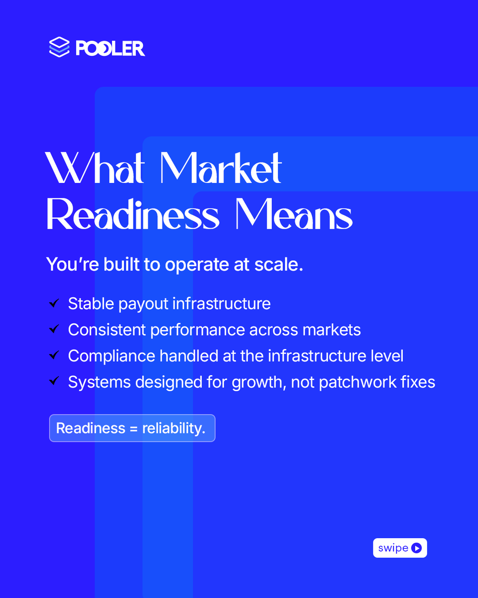 Poolerapp_'s tweet photo. Pooler is building payout infrastructure designed for scale across African markets.

Coming soon.

#Pooler #UsePooler #Fintech #Africa #MarketAccess #MarketReadiness #MarketTrends https://t.co/ZpLAGbyZ1Y