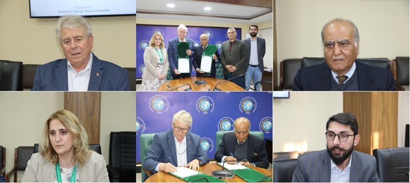ISSIslamabad's tweet photo. @ISSIslamabad hosted a delegation from Institute of International Politics and Economics (IIPE) Serbia 🇷🇸 on 11 Feb 2026 for a call-on meeting and MoU signing to strengthen institutional cooperation. Discussions focused on regional & global issues and enhancing think-tank collaboration between Pakistan and Serbia. @PakinSerbia