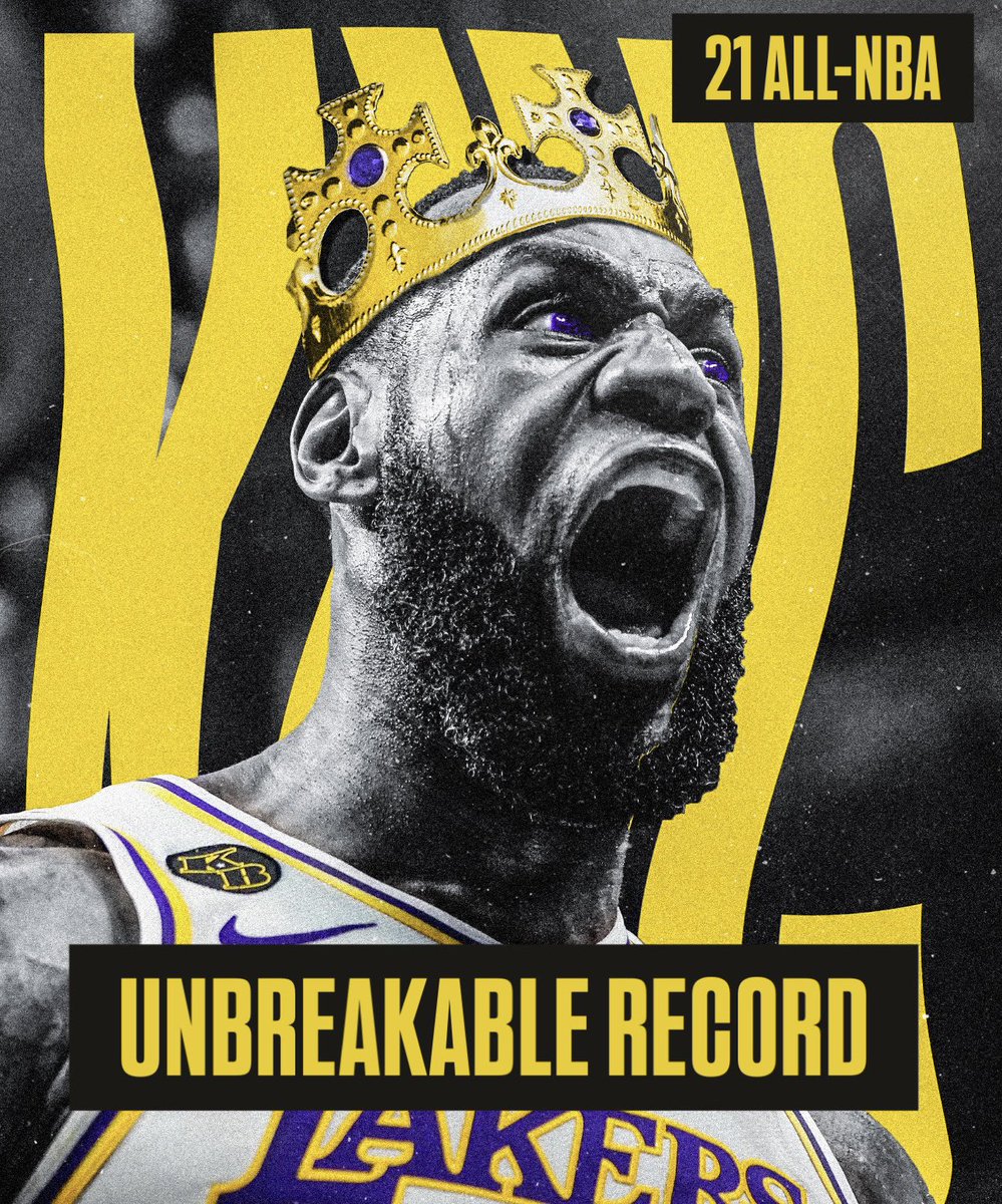 NBA_CourtVision's tweet image. 🍿 LeBron James’ 21-year All-NBA streak is OVER 😱

From age 20 to 40 — 21 straight All-NBA teams.

The rule change killed it, but the legacy is immortal.

Is this the most unbreakable record in NBA history? Let’s dive deep.

Thread 🧵 1/8 #LeBron #NBA
