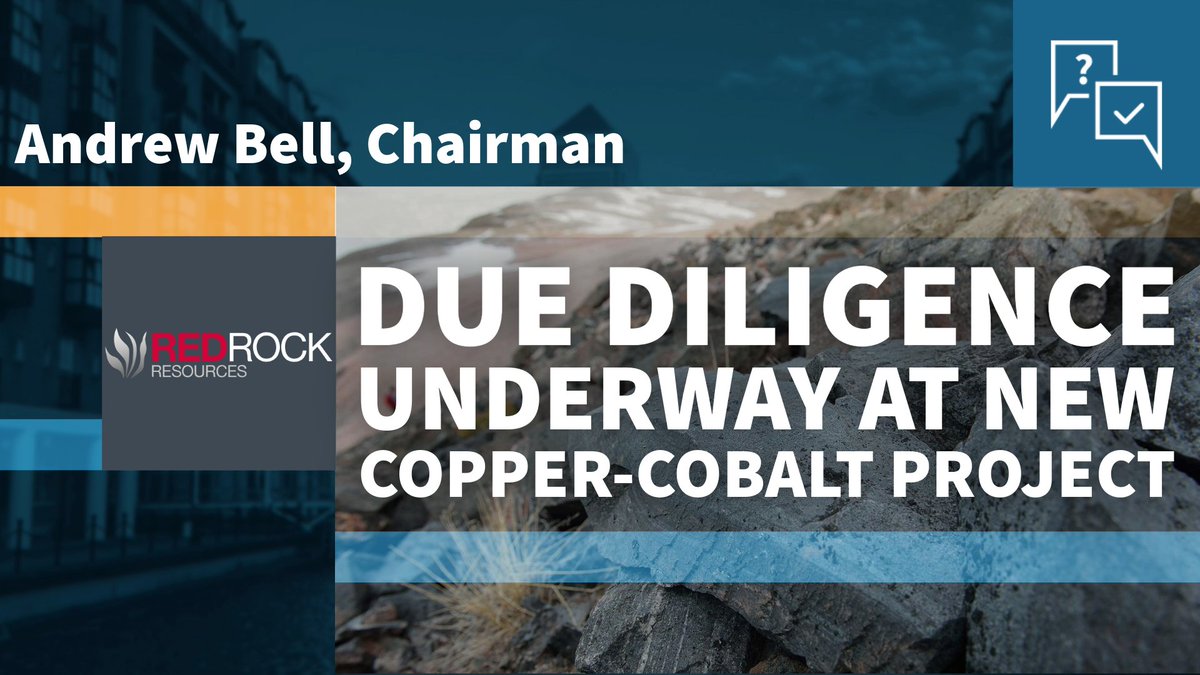 Red Rock Resources Due Diligence Underway at New Copper-Cobalt Project

<a href="/StockBoxMedia/">StockBox🎙️📈📽️</a> spoke to Andrew Bell, Chairman <a href="/RRR_RedRock/">Red Rock Resources</a> (LSE: RRR), about a copper-cobalt project under due diligence in the DRC, strategic priorities if it proceeds and updates on ongoing litigation in