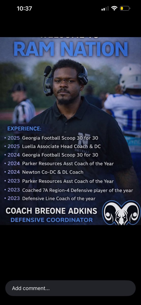 Coach Brēone Adkins tweet media