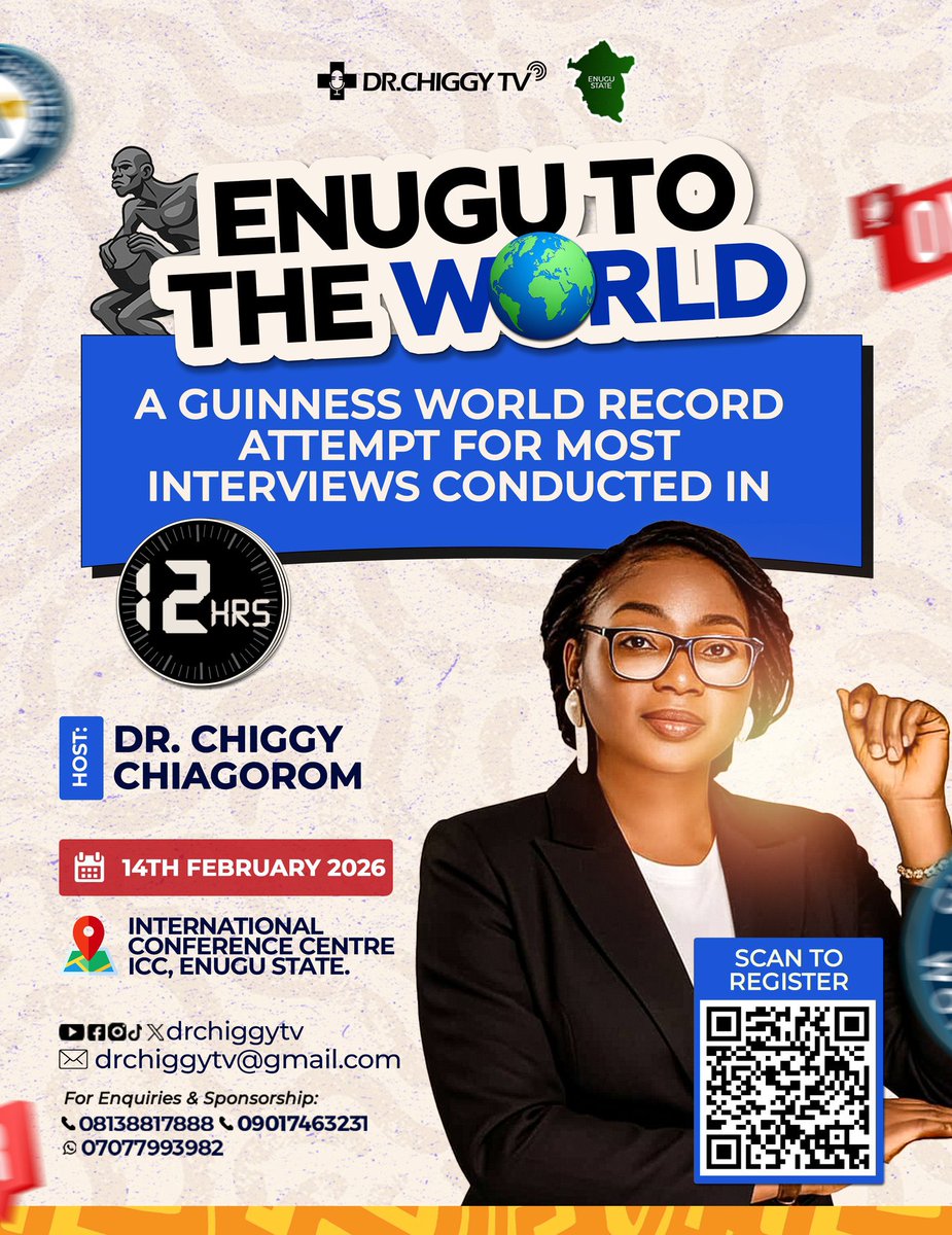 Chis3Paschaline's tweet photo. Most conducted Tv interviews in 12 hours.
@DrChiggyTV @GuinessWorldRe2 https://t.co/ZpfS1VzGc6