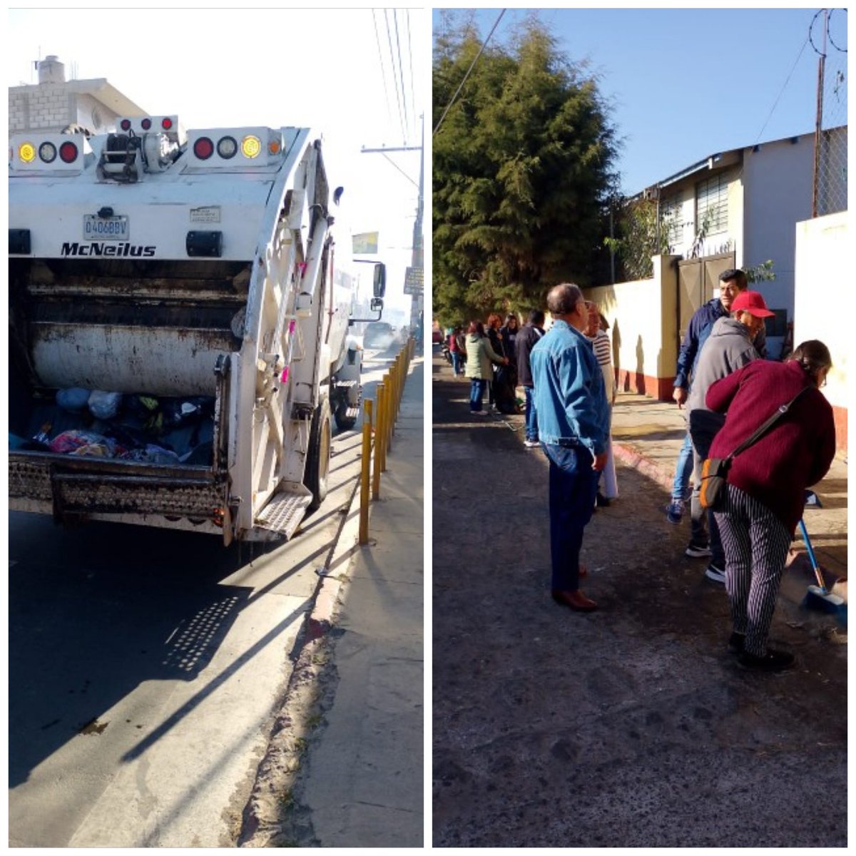 Se mantiene regulación vehicular debido a trabajos de limpieza en las banquetas en la 1ª avenida y 6ª calle, zona 7, en el perímetro de la Escuela Normal de Maestras de Educación para el Hogar, en coordinación con personal municipal, docentes y estudiantes...