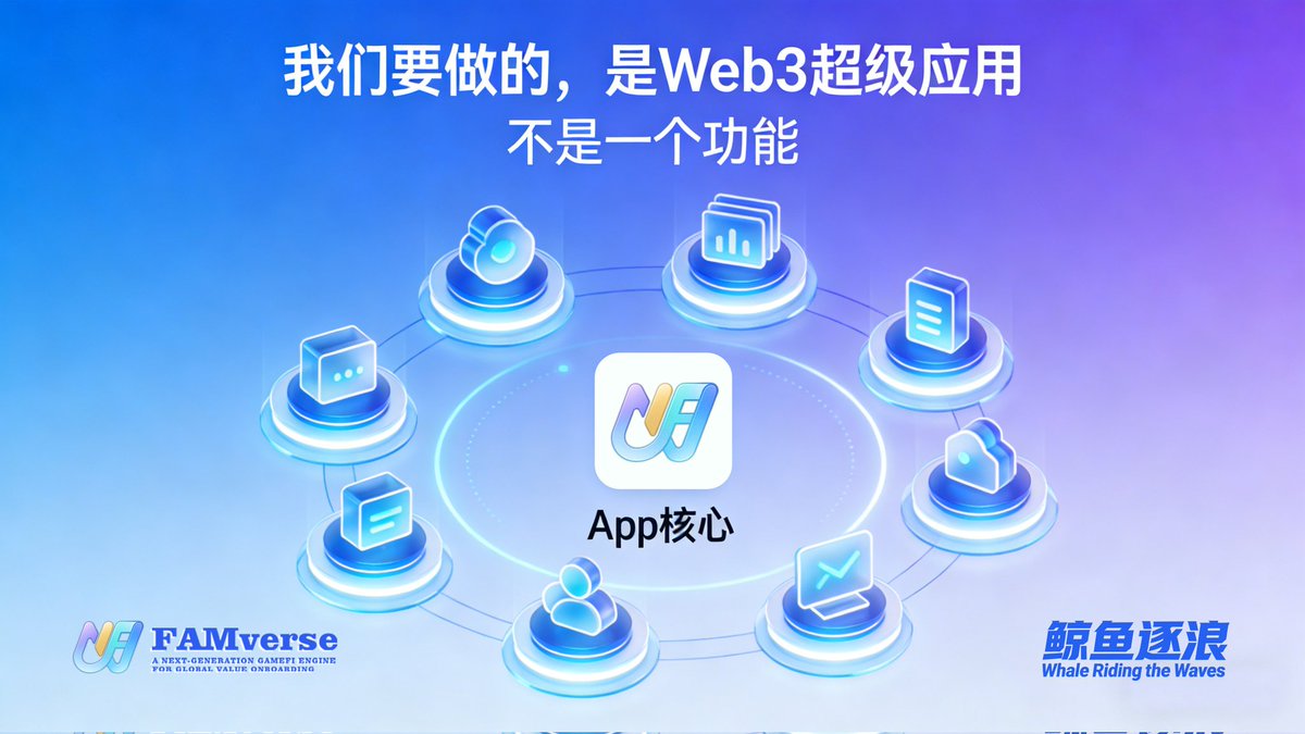 FAMverse_CN's tweet image. Web3 不缺项目，缺的是留得住用户的地方。

FAMverse 要做的不是一个功能，而是用户每天都会打开的 App。

#Web3SuperApp #RealUser