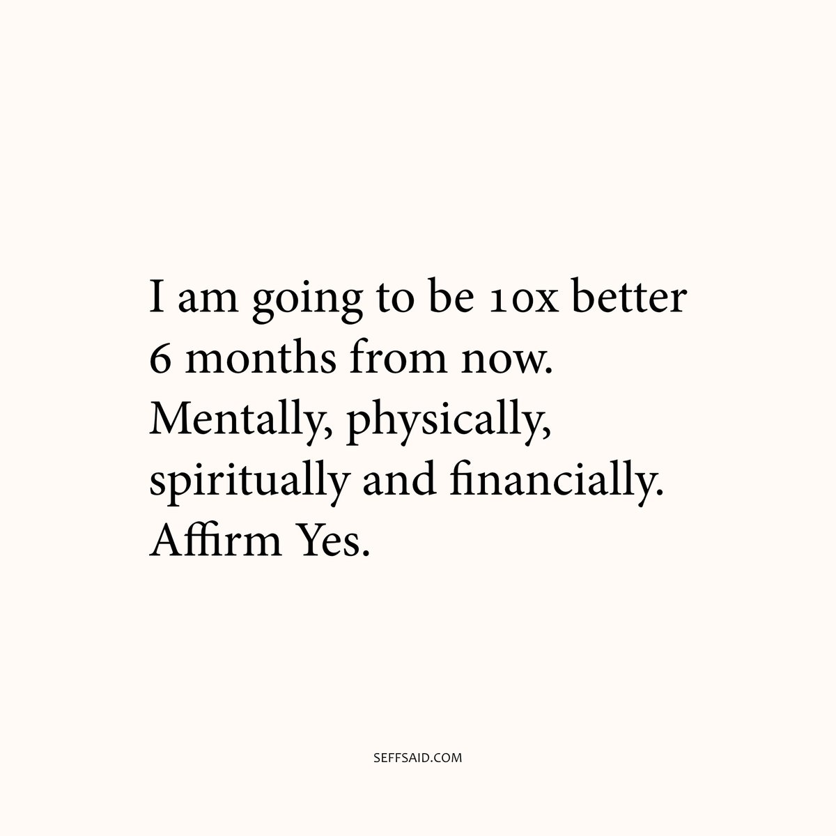 Affirm "YES".